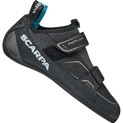 Image of Scarpa Men&#039;s Reflex V Climbing Shoes, Black Grey Ffx, 13.5 UK