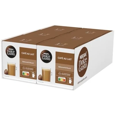 Image of Nescafé Dolce Gusto Café au lait, Pack of 6, 6 x 16 Capsules