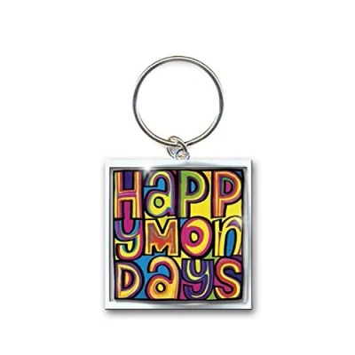 Image of Happy Mondays Keyring Keychain Dayglo band Logo Official Taglia unica