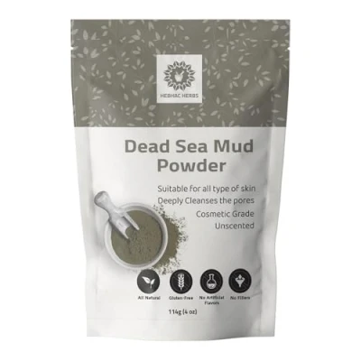 Image of Dead Sea Mud clay powder for Facial Mask Men &amp; Women Natural Cleanser, Skin Tightening, Blackhead Remover