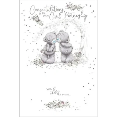Image of Me to You Tatty Teddy Civil Partnership Congratulations Card Official Collection
