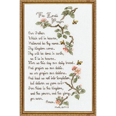 Image of Janlynn 1 Piece The Lord&#039;S Prayer Counted Cross Stitch Kit