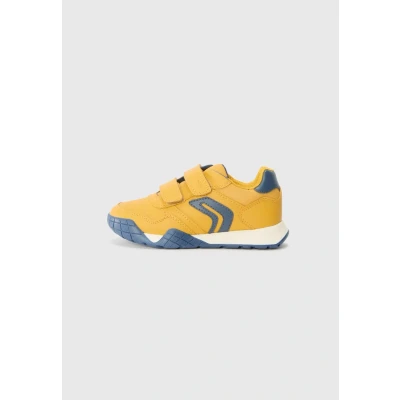 Image of Geox J Ranne BOY Trainers for kids, Size: 13K, Yellow/navy shoes