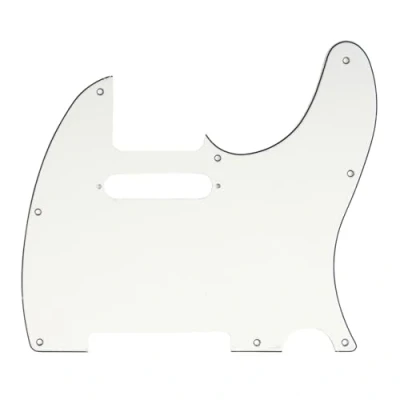 Image of Musiclily 8 Hole Tele Pickguard Scratch Plate for Fender USA/Mexican Standard Telecaster Modern Style Electric Guitar, 3Ply Parchment