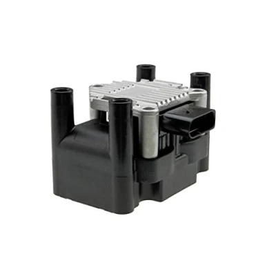 Image of 032905106, 032905106B, 032905106D, 032905106E, 032905106F Ignition coil NTY ECZ VW 001 4 pin Connector Type M4 VOLKSWAGEN: Golf 4, 5