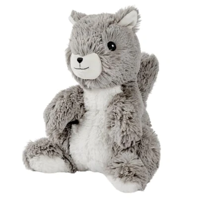 Image of Warmies Plush Squirrel Microwavable Weighted Teddy with French Lavender Scent, Hot or Cold for Cool Relaxation and Warm Relief