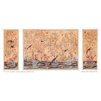 Image of Melody Jane Dolls House Chinoiserie Miniature Print 1:24 Scale Wallpaper Panels