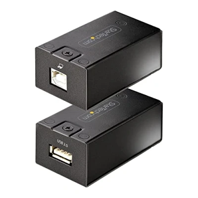 Image of StarTech.com 150m (492ft) USB 2.0 Extender Over Cat5e/Cat6 Ethernet Cable, Externally Powered via RJ45/Network Cable Extender/Adapter (C15012 EXTENDER)