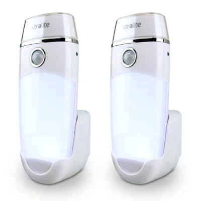 Image of Xtralite NiteSafe Duo + Rechargeable Nightlight and Torch with 4 Function LED Night Light/Torch Work Light Twin Bundle