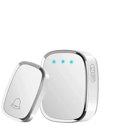 Image of Wireless Doorbell IP44 Waterproof Door Bell Chime Kit 1000ft Long Range with 36 Melodies 4 Volume Levels &amp; LED Flash, Mini Plug in Receivers Bells Battery Required Security
