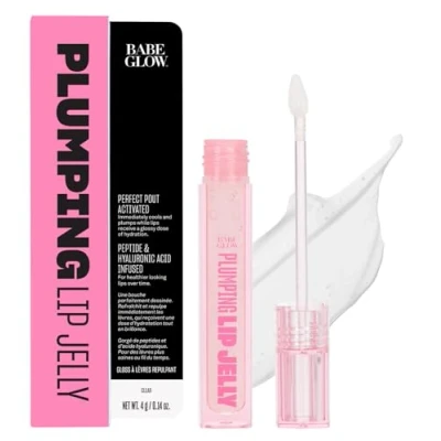 Image of Babe Original Glow Plumping Lip Jelly High Shine Gloss for Fuller, Thicker Lips, Moisturizing and Soothing, Clear