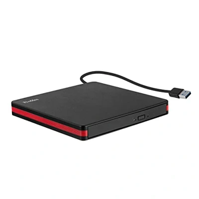 Image of Rioddas External CD Drive, USB 3.0 Portable CD/DVD +/ RW Drive Slim DVD/CD ROM Rewriter Burner for Laptop Desktop PC Windows and Linux OS Apple Mac Macbook Pro