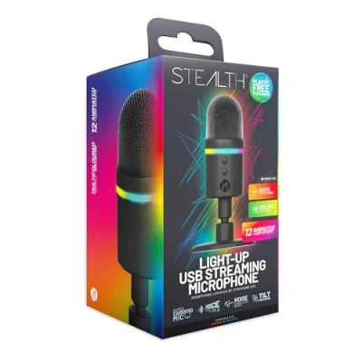 Image of STEALTH Light Up LED USB Streaming Microphone with Noice Cancelling Function