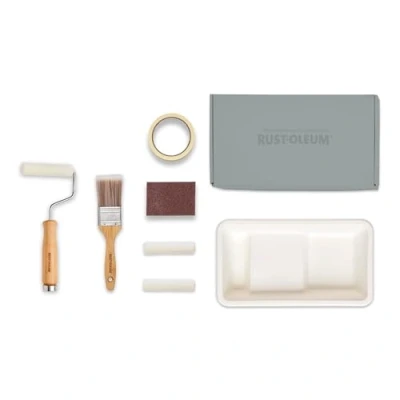 Image of Rust Oleum Ready to Roll Eco Paint Kit (Small) Radiator Gloss Dusky Greys