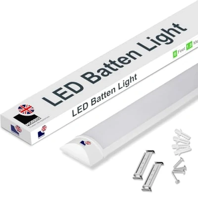 Image of Morris LED Batten Light 6ft 60W 7200LM, IP20 Rated, 6500K Bright White, Ultra Single for Warehouses, Factories, Workshops Value Range
