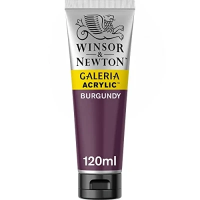 Image of Winsor &amp; Newton 120ml Galeria Acrylic Paint Burgundy