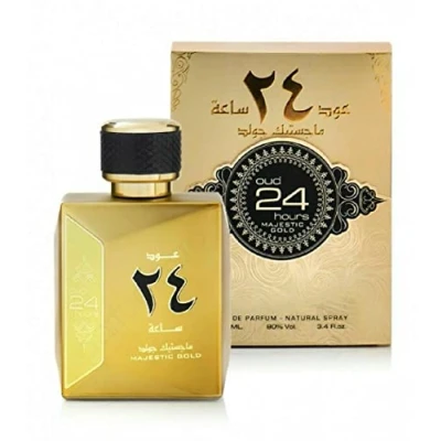Image of Oud 24 Hours Majestic Gold Edition EDP 100ml Arabian Perfume Spray Oud, Patchouli, Plum, Agarwood, Black Orchid, Ylang by aClickAway