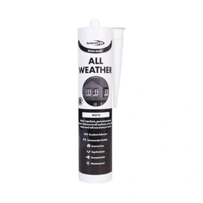 Image of Bond It All Weather General Purpose Rain Mate Roofing Tiles Car Glass Door Sealant EU3 Interior Window Sealing Tube (White)