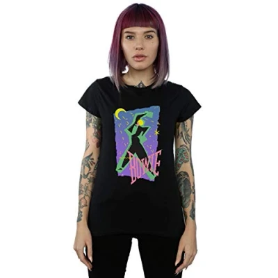 Image of David Bowie Women&#039;s Moonlight Dance T Shirt Black Large