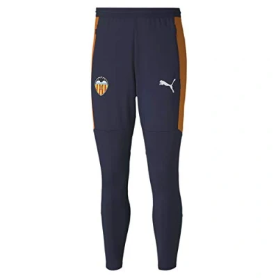 Image of Puma Valencia CF Blue Mens Football Training Pants 758351 04 Navy Size X Small