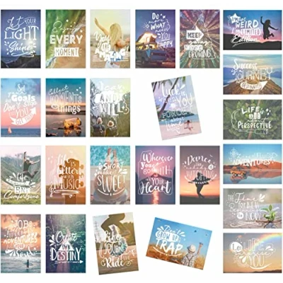 Image of Edition Seidel Set of 25 Postcards Life &amp; Moments with Sayings Cards Saying Gift Decoration Idea, Love, Friendship, Life, Motivation, Birthday Funny Postcard Card SW03