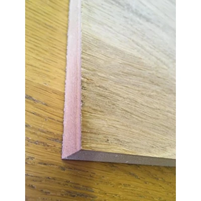 Image of White Oak Veneered MDF 19mm thick Raw real wood veneer 600 x 600mm. Perfect for furinture making or decorative end panels