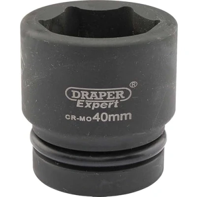 Image of Draper Expert HI TORQ� 6 Point Impact Socket, 1&quot; Sq. Dr., 40mm