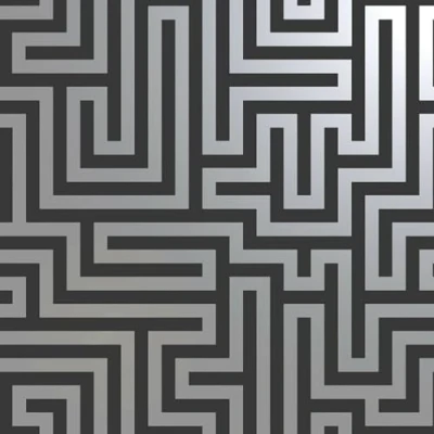 Image of SOPHIE LAURENCE Glistening Industrial Maze Black Metallic Silver Wallpaper Stylish Modern Design, Perfect for Feature Walls, Bedrooms, Living Rooms (Full Roll)