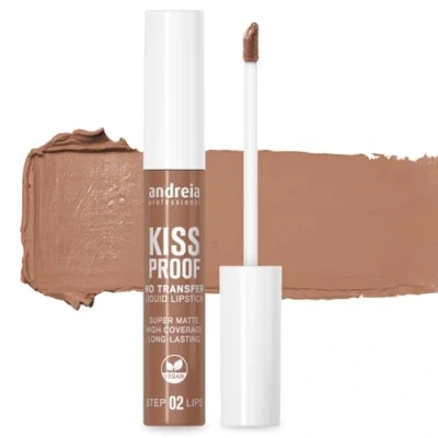 Image of Andreia Professional No Transfer Liquid Lipstick Matte Longlasting Kiss Proof Smudge free Vitamin E Enriched Formula, 100% Vegan Colour 19 Hazelnut 8ml