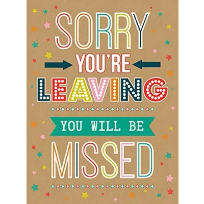 Image of Piccadilly Greetings Modern Large Card Leaving 12 x 9 inches,Green