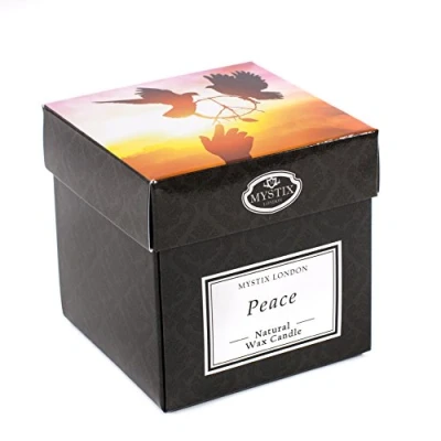 Image of Mystix London Peace Scented Candle Large 29cl Best Aroma for Home, Kitchen, Living Room and Bathroom Perfect as a Gift Reusable Glass Jar