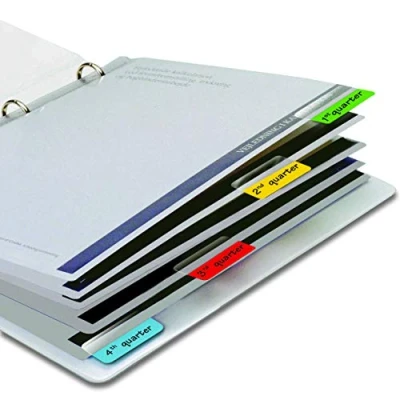 Image of 3L Fr 10522 Pack of 48 Indexing Tabs, Page Markers, Repositionable Adhesive Signage Index 12 x 40 mm, Assorted Colours