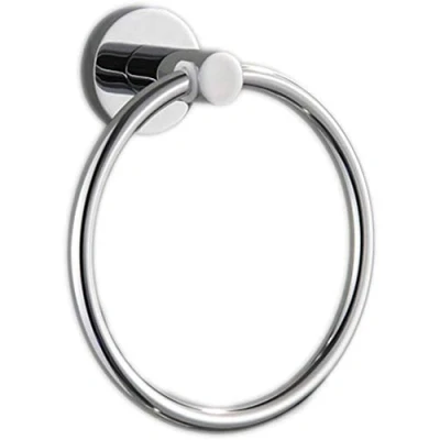 Image of Stainless Steel Bath Towel Holder Hand Ring Hanging Hanger Bathroom Accessories，Polished Finish