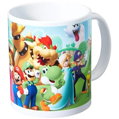 Image of Pyramid MG24481 Super Mario Mushroom Kingdom Ceramic Mug, Porcelain, Multi Colour