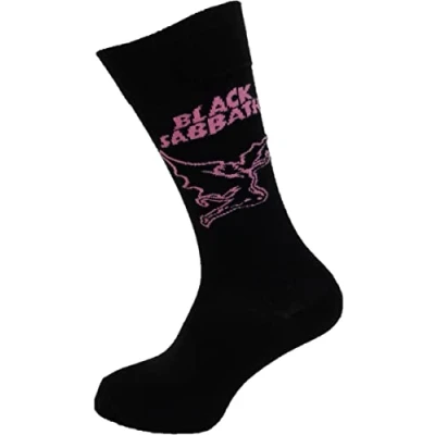 Image of Mazeys Mens Classic Officially Licensed Rock Socks Size 7s to 12s (Black Sabbath)
