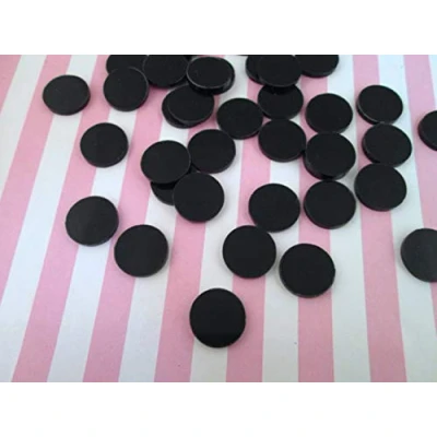 Image of RUIXUAN 20 x Round Acrylic Plexiglass Discs, Display Stand, 3mm Thickness 2cm Black