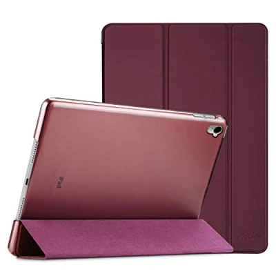 Image of ProCase Smart Case for iPad Pro 9.7 2016 (Model: A1673 A1674 A1675)), Ultra Slim Lightweight Stand Shell Cover with Translucent Frosted Back Inch Wine