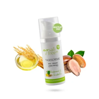 Image of organic Day Cream Nourishing &amp; Hypoallergenic, natural facial care for sensitive skin, contains rice germ oil and shea butter, 50ml, 100% certified cosmetics