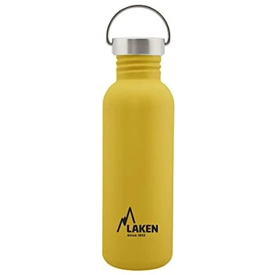 Image of Laken Basic Stainless Steel Drinking Bottle Wide Opening with Screw Cap, BPA Free 0.75 L, Yellow