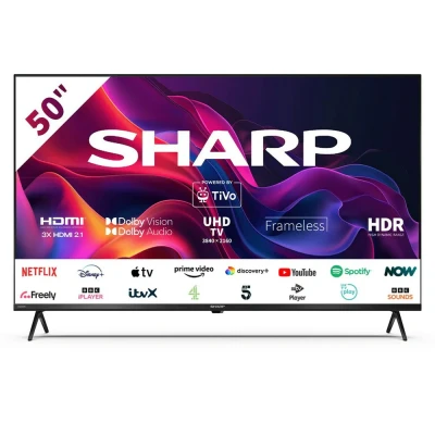 Image of Sharp 4T C50GK4245KB 50 Inch 4K UHD Frameless Smart TiVo TV 2024