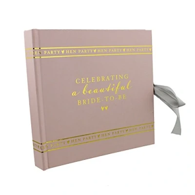 Image of Hen Party Photo Album with “Celebrating a Beautiful Bride To Be Writing, Pink and Gold