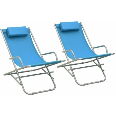Image of vidaXL Rocking Chairs 2 pcs Steel Blue