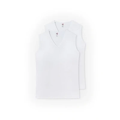 Image of Dagi Men&#039;s Basic Cotton Undershirt T Shirt, White, XXL