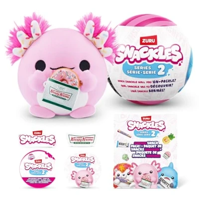 Image of Snackles, Series 2, Random Assortment, Surprise Capsule Plush, Cuddly Squishy Comfort 5 inch Plush with License Snack Brand Accessory, Mini (12.7 cm)