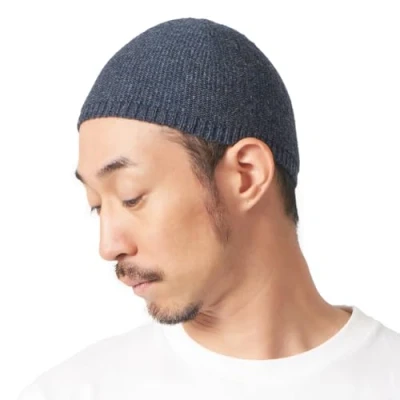 Image of CHARM Mens Winter Hat Skull Cap Fitted Warm Wool Beanie Kufi Hats for Men Muslim Islamic Prayer Dress Stretchy Navy L