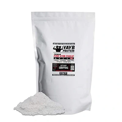 Image of YAYB Premium Gym Chalk 1KG UK/EU Grade Magnesium Carbonate Weight lifting Climbing Powder