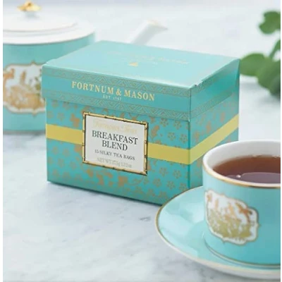 Image of FORTNUM &amp; MASON, Breakfast Blend, 15 Whole Leaf Silky Tea Bags