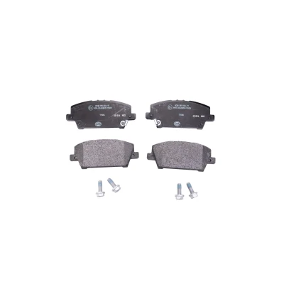 Image of 45022SMGE00, 45022SMGE01, 45022SMGE50, 45022SMGE51 brake pad set HELLA 8DB 355 006 911 with acoustic wear warning caliper screws