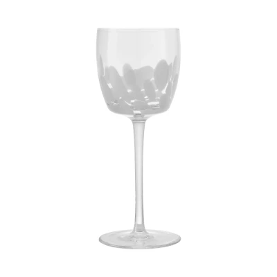 Image of Denby Contemporary Marbled White Wine Glasses Set of 2