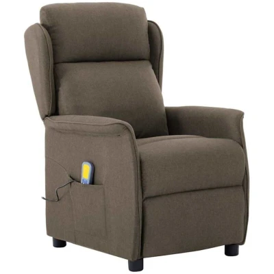 Image of vidaXL Massage Chair Taupe Fabric